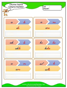 ı sesi Grubu Çalışma Sayfaları